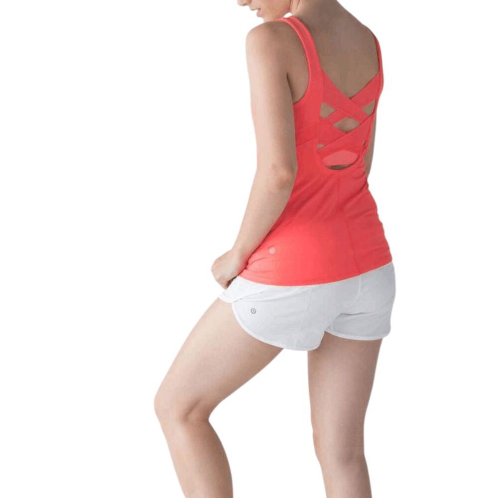 LULULEMON ATHLETICA Rise And Flow Tank In Cod Red Size 4 - Picture 2 of 5